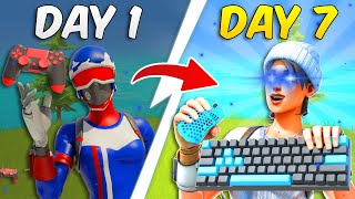 My 1 WEEK Controller To Keyboard And Mouse Progression (Fortnite)