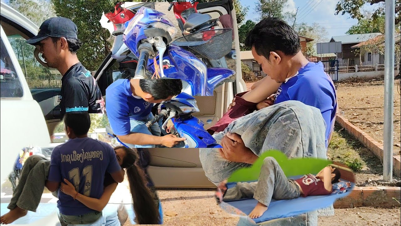 เกิดอุบัติเหตุ.น้องอ้อย พารถล้ม สาหัสจนได้หามส่งโรงพยาบาลด่วน