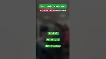 WORK 10 TIMES FASTER with These Excel Shortcuts | Excel Shortcut keys | Top5 Excel Shortcuts #excel