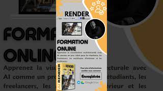 FORMATION ONLINE AI RENDER 📢 حوّل أي لقطة من SketchUp / Revit إلى رندر واقعي في دقائق بدل ساعات ✨ ب