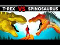 Dino Bertubuh Bongsor dan Gesit Lawan T-Rex, Mana yang Menang?