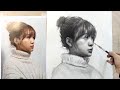 How to draw the Portrait of girl with pencil