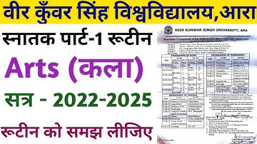 Vksu Part-1 Exam Routine (Session-2022-2025) B.A (Arts) Routine समझें Step By Step