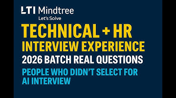 LTI Mindtree Technical + HR Interview Experience 2026 | Real Questions Asked