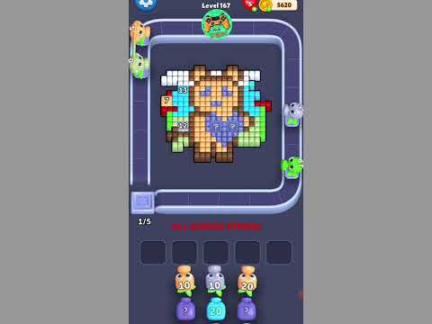 Color Blast: Block Shooter Level 167 Gameplay