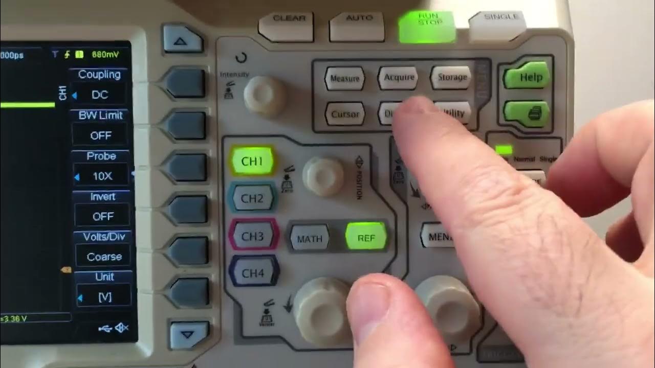 Oscilloscope Tutorial pt. 2 Probing DC voltages / change divisions