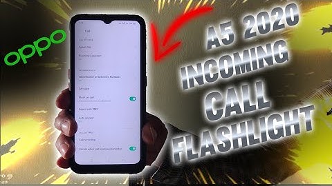 Oppo A5 2020 incoming call flash on | OPPO A9 2020 call flash light settings