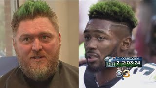 Jon Ritchie Dyes His Hair Green To Match Eagles Jalen Mills