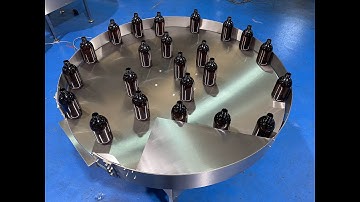 End of Line Accumulation Rotary Table  Handling Glass Bottles at C Trak Ltd