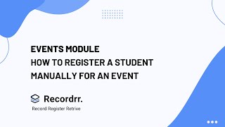 How To Add A Student Manually For An Event