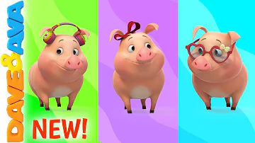 🌈 This Little Piggy - Colors for Kids | Nursery Rhymes by Dave and Ava 🌈