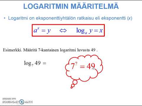 Video: Kuinka piirrät logaritmiset funktiot?