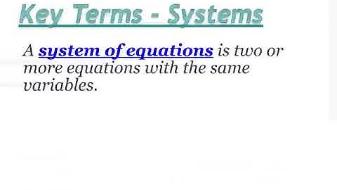 Unit 5.1 Graphing Systems of Equations