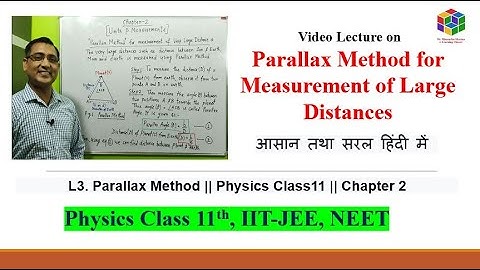 L3.  Parallax Method, Physics Class 11 , Chapter 2 (in Hindi)