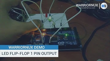 DEMO - LED Flip Flop (Blingking LED) with 1 PIN Output using Arduino