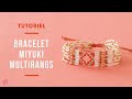 Bracelet perles miyuki au mtier  tisser avec fils perles