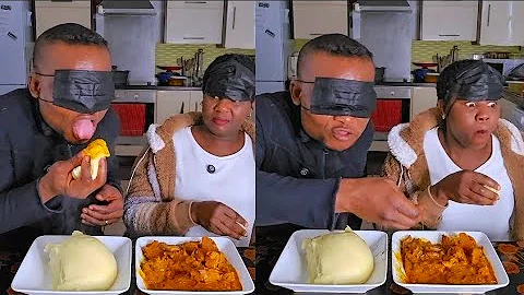 HEAVY BIG BITES AFRICAN FOOD MUKBANG ASMR OGBONO SOUP AND POTATO FUFU