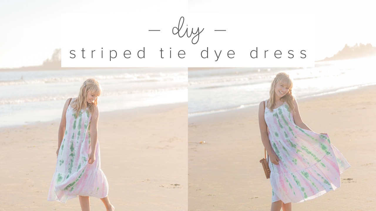 DIY Striped Tie Dye Summer Dress - mikyla