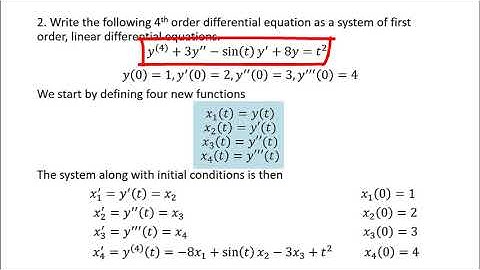 Introduction To Linear Systems of Differential Equations