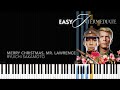 Merry christmas mr lawrence by ryuichi sakamoto  piano tutorial  sheet  intermediate arr