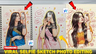 Trending Gemini Pencil Sketch Editing🥀💞 | Viral Selfie Sketch Photo Editing | Gemini Photo editing screenshot 1