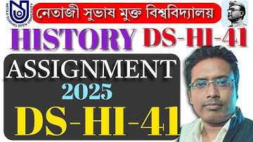 DS HI 41 ASSIGNMENT 2025 ll NSOU BDP DS-HI-41 ASSIGNMENT 2025 ll nsou ug ds hi 41 assignment 2025