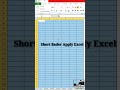 how to create sort border in excel sheet border apply in excel sheet entry #excel excel sheet format