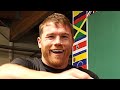 CANELO LAUGHS WHEN HE HEARS HE SHOWS "HUGE BALLS IN THE RING" SUPER HAPPY TRAINING FOR CALEB PLANT