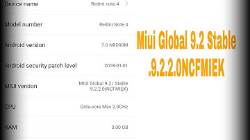 Miui 9 Globle 9.2|stable 9.2.2.0(NCFMIEK).