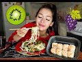 MUKBANG | SUSHI ROLLS , NOODLES | ЛАПША И МОРЕПРОДУКТЫ , РОЛЛЫ | не ASMR | eating show | 먹방 ТРЭШ ШОК