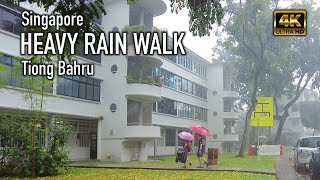 Tiong Bahru  Walking in Heavy Rain | Singapore