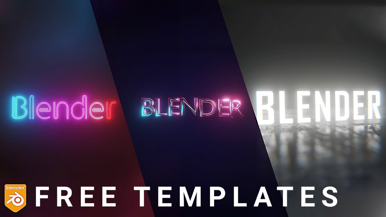 Blender Procedural Title Animation Tutorial | FREE Templates - YouTube