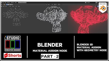 Blender 3.0 alpha add material on wireframe with geometry node  #shorts