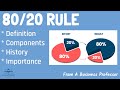 What is 80/20 Rule (The Pareto Principle)? | From A Business Professor