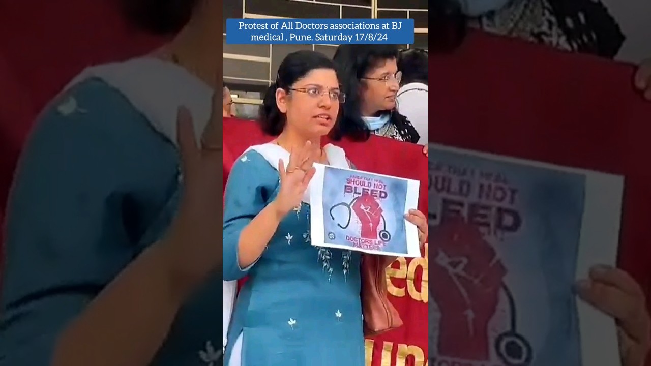 Dr Preeti kadu voiced @Pune doctors Protest @BJGMC on behalf of Dental Association 