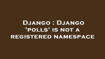 Django : Django 