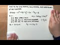 Calc 3 ch14 find local maxima  local minima  saddle points of the function  example 1