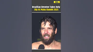 Brazilian Devotee Takes Holy Dip At Maha Kumbh 2025 Mahakumbh2025 Mahakumbh Mahakumbhprayagraj 