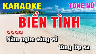 Karaoke Biển Tình Tone Nữ Nhạc Sống | Karaoke Hoàng Luân