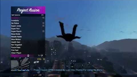🔴[GTA V/1.27] FREE MOD MENU SPRX "PROJECT ILLUSION v1.1" + FREE DOWNLOAD🔴