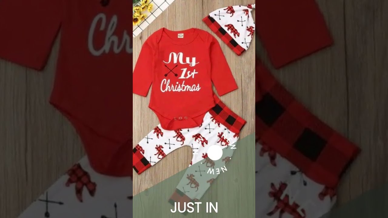 Baby Boy My First Christmas Outfits Festive Cozy Adorable Holiday Set