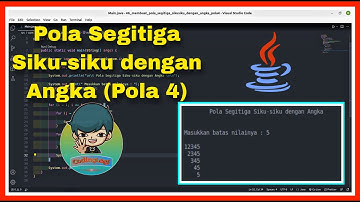 Membuat Pola Segitiga Siku-siku dengan Angka (Pola 4) di Java