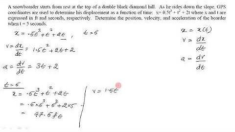 Engineering Mechanics - Kinematics  of Particles -Solved Example 1