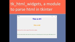 Html tags parser for tkinter with tk_html_widgets (Python) Wealth