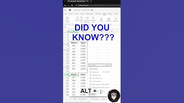 DID YOU KNOW? Excel Tips and Tricks - Shortcuts - ALT + ; #shorts #viralshorts #viral  #shortvideo