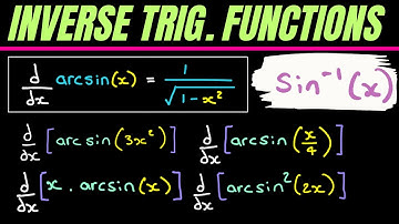 Derivative of Inverse Trig Functions | arcsin(x)
