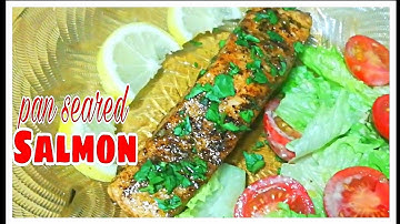 Salmon Recipe || Easy Pan Seared Salmon with Lemon butter sauce