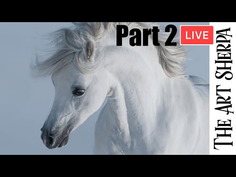 How to Paint White horse on Watercolor paper in Acrylic PART 2 🌟🎨   Paint the Horse Finish
