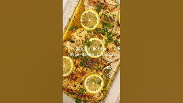Dinner in Under 15 Minutes: Garlic Butter Oven-Baked Tilapia #shorts #cooking