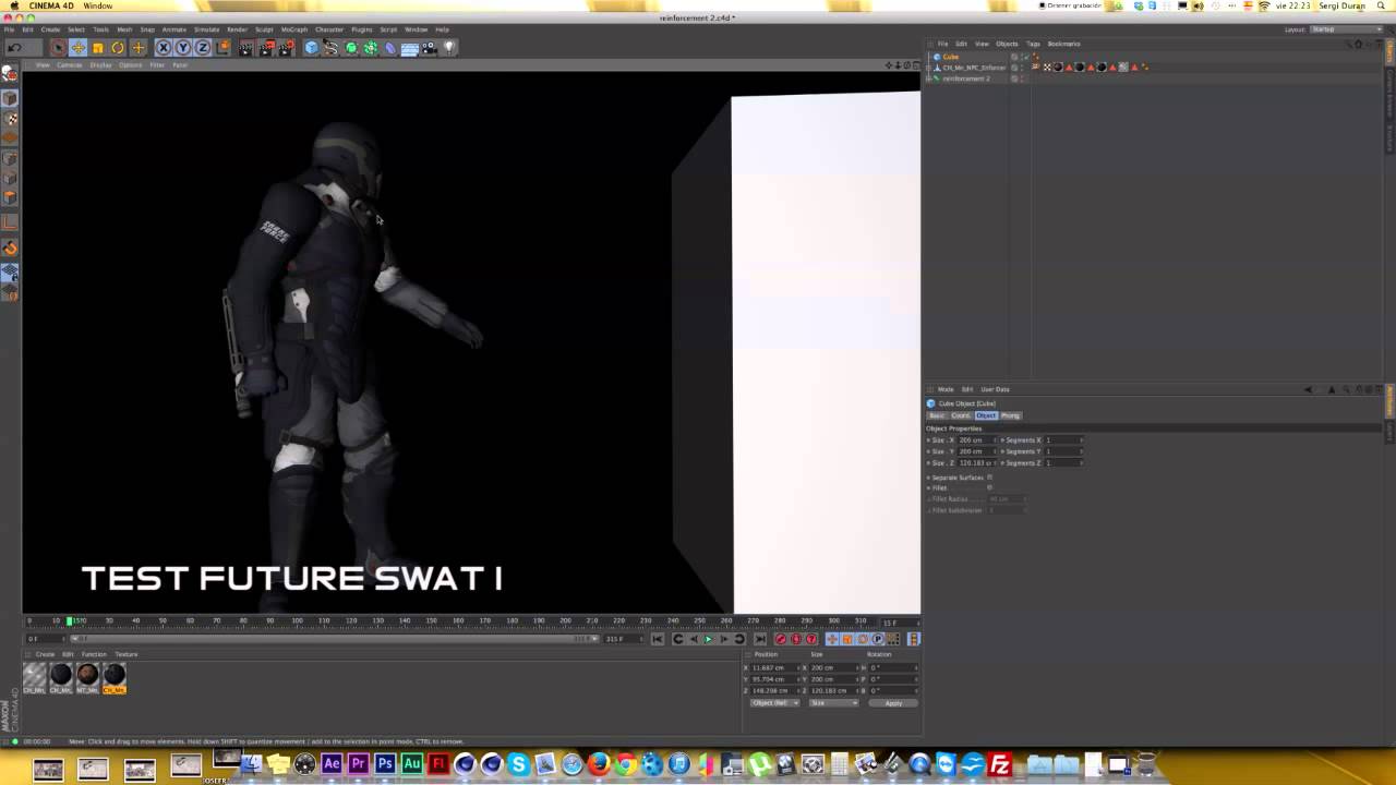 Motion Capture with Cinema 4D Test 1 - YouTube
